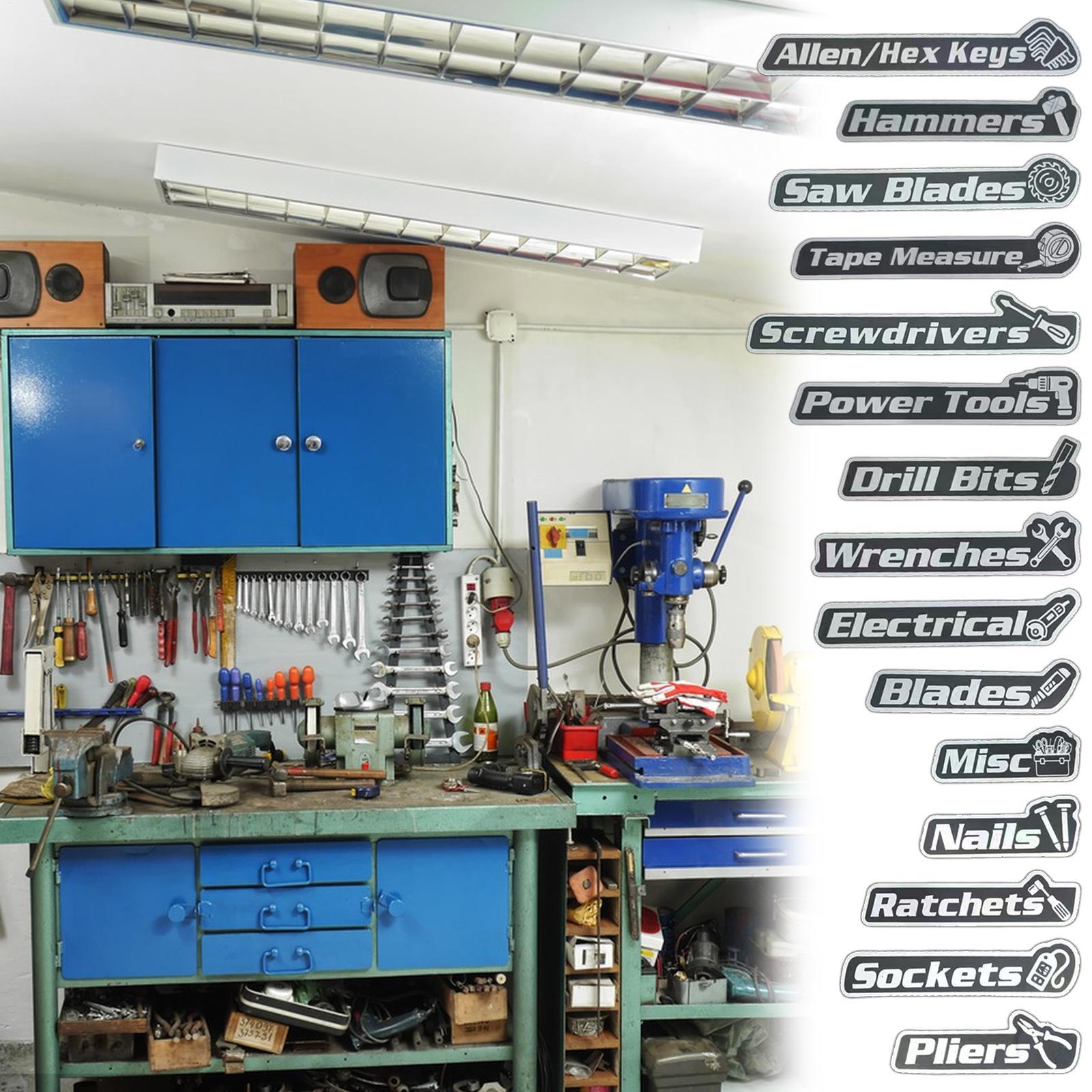 15개 자석 공구함 라벨 재사용 가능한 공구함 라벨 공 - Home Improvement Outlet Stores 리뷰 및 가격