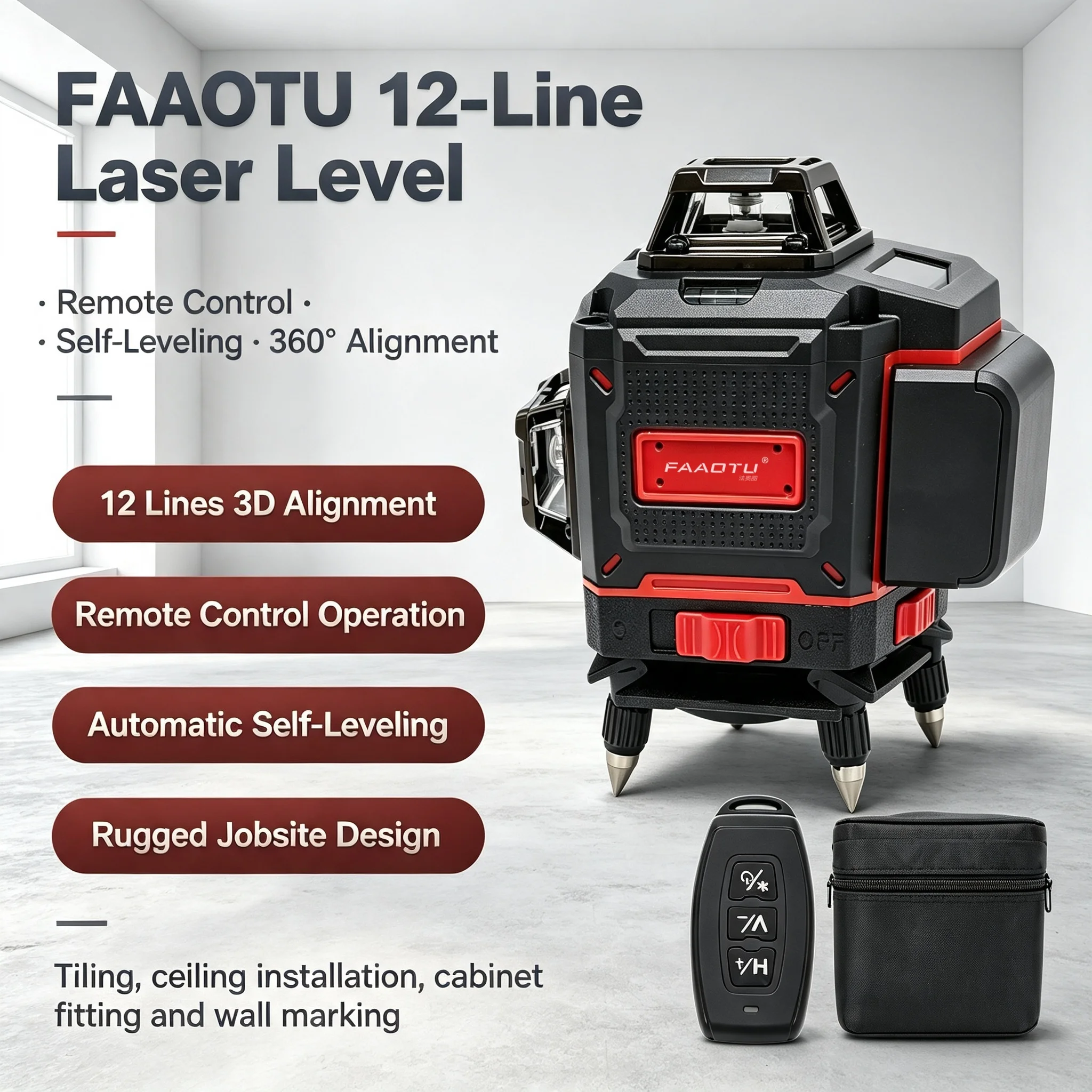 FAAOTU 디지털 360도 크로스 라인 레이저 레벨, - Level Laser Line 리뷰 및 가격